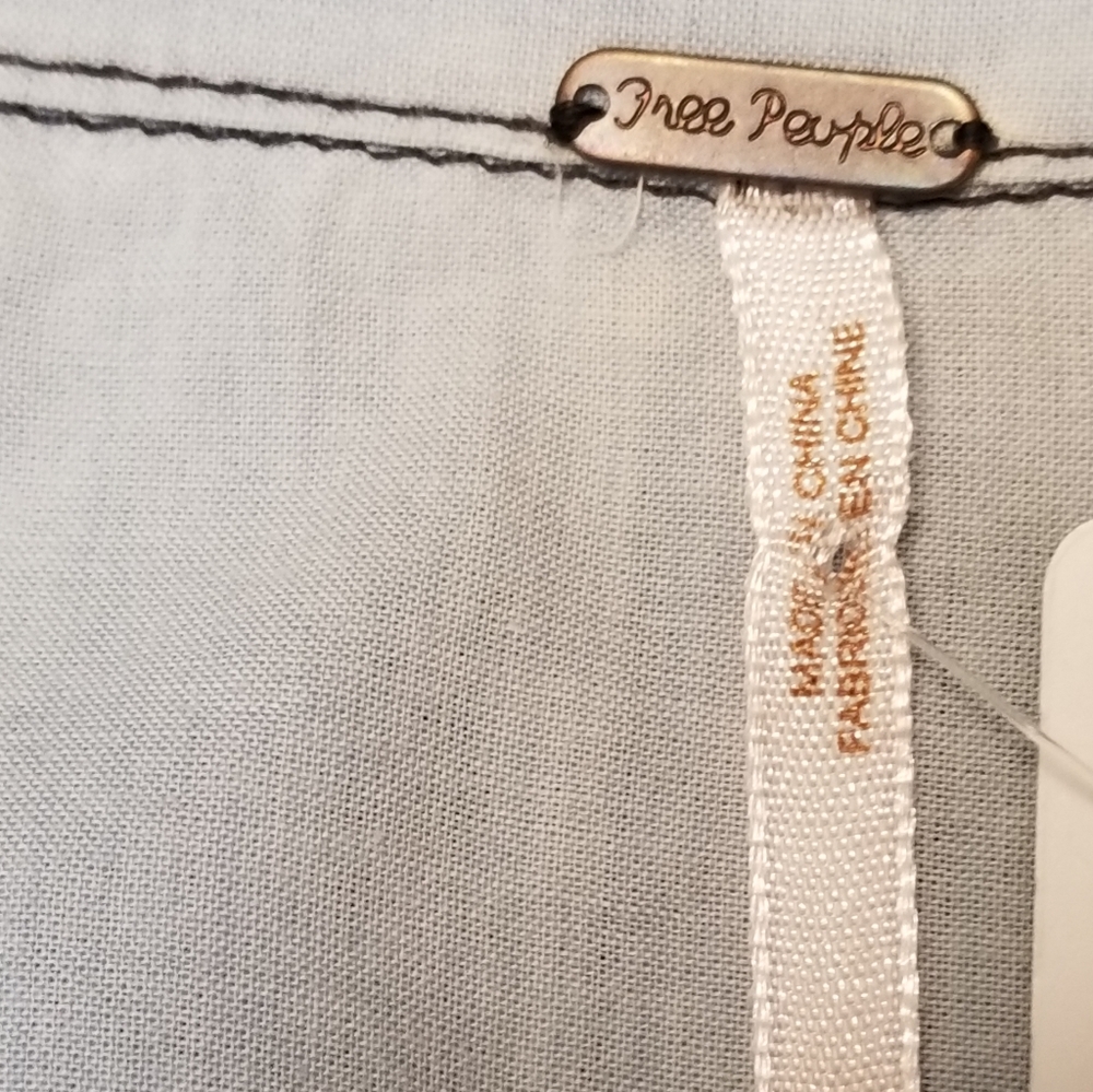 Free People Cotton Chambray LS Shirt, size Small - Picture 6 of 10